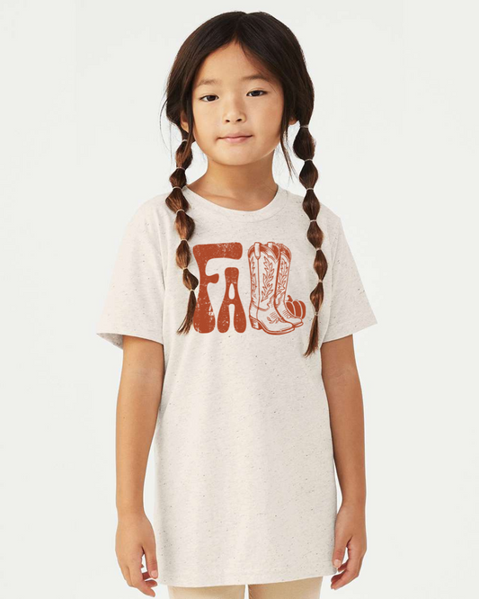 Fall Western Boots Youth Graphic Tee