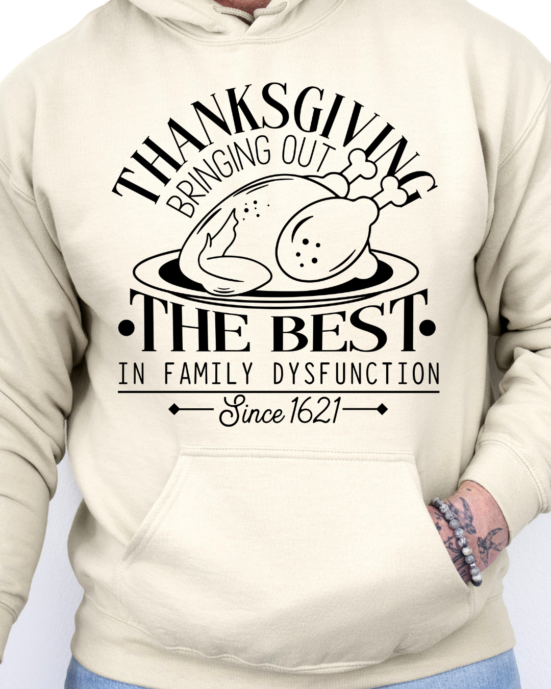 Family Dysfunction (Black) Adult Graphic Hoodie