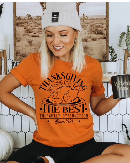 Family Dysfunction (Black) Adult Graphic Tee