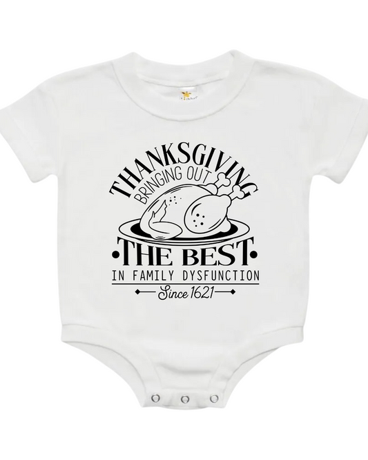 Family Dysfunction (Black) Baby Bubble Romper