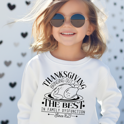 Family Dysfunction (Black) Toddler Graphic Sweatshirt