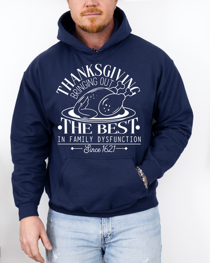 Family Dysfunction (White) Adult Graphic Hoodie