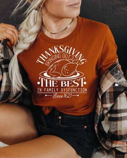 Family Dysfunction (White) Adult Graphic Tee