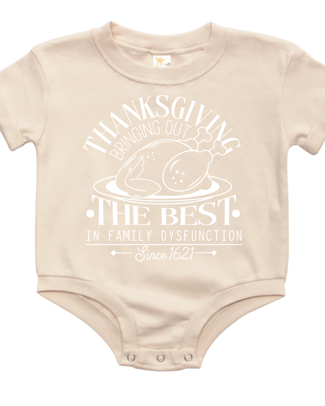 Family Dysfunction (White) Baby Bubble Romper