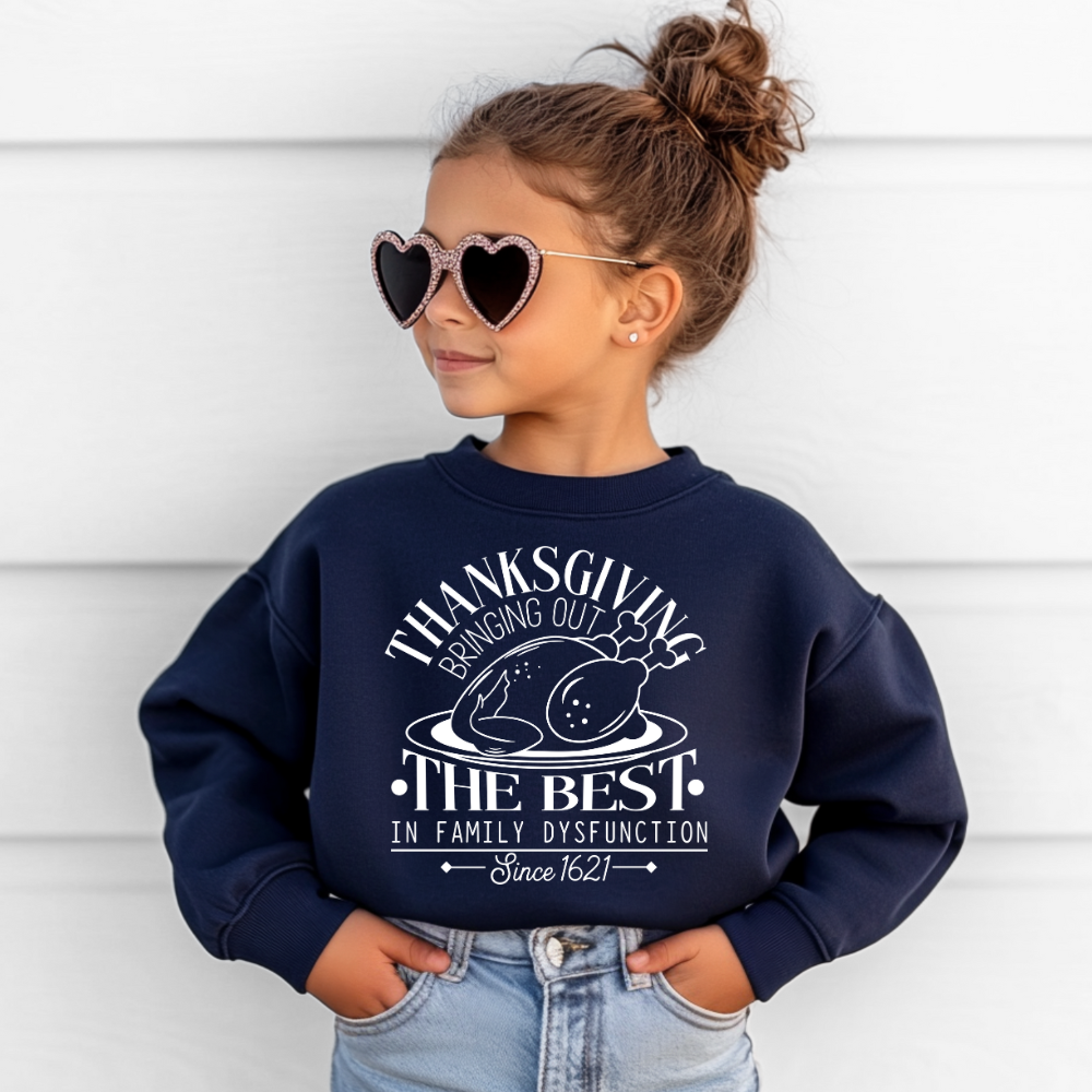 Family Dysfunction (White)Toddler Graphic Sweatshirt