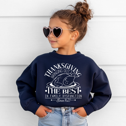 Family Dysfunction (White)Toddler Graphic Sweatshirt