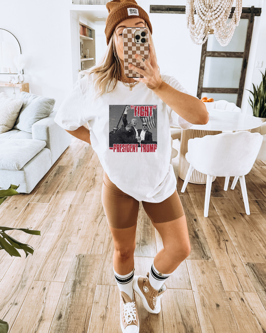 "Fight" President Trump Adult Graphic T-Shirt