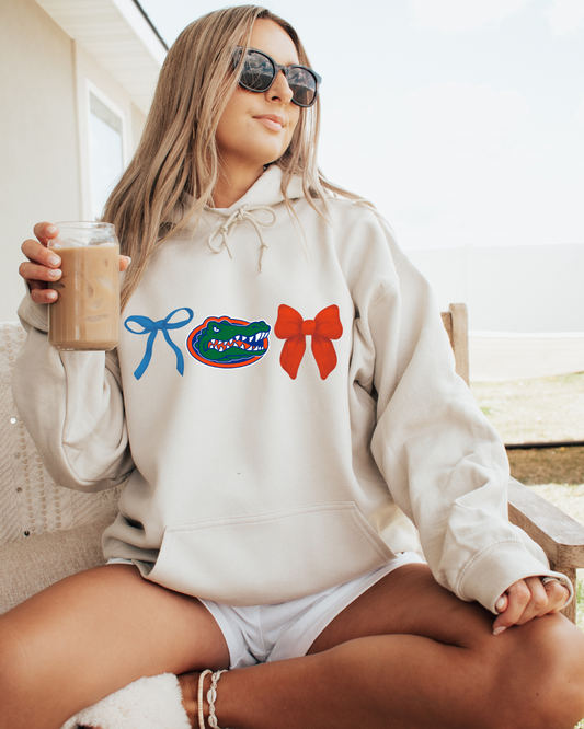 Florida Gator Bows Adult Graphic Hoodie