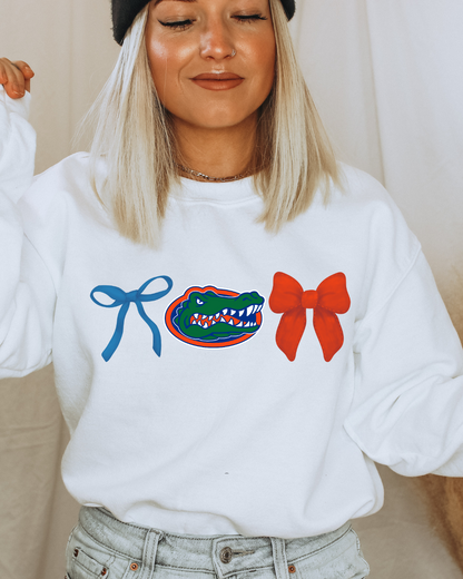Florida Gators Bow Adult Graphic Crewneck Pullover
