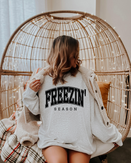 Freezin' Season Adult Graphic Crewneck Pullover