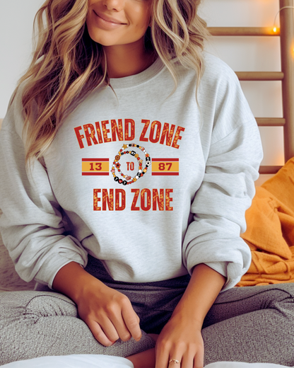 Friend Zone To End Zone NFL X Taylor Adult Graphic Crewneck Pullover