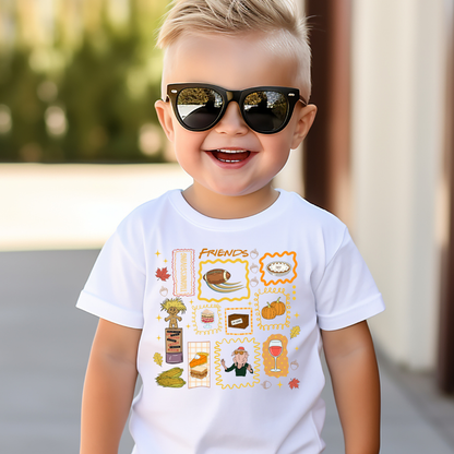 Friendsgiving Doodles Friends Toddler Graphic Tee