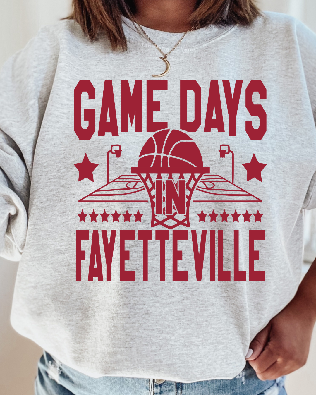 Game Days In Fayetteville Arkansas Part 2 Adult Graphic Crewneck Pullover