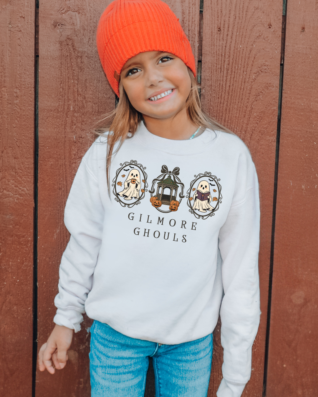 Gilmore Ghouls Spooky Frames Youth Graphic Sweatshirt