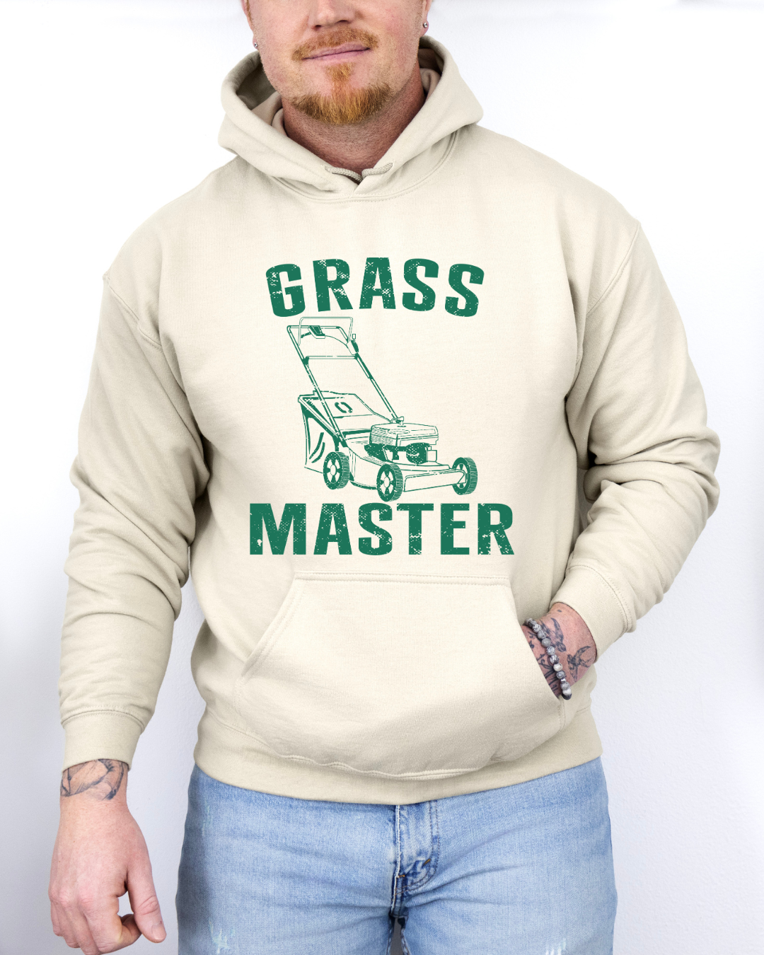 Grass Master Dad Adult Graphic Hoodie