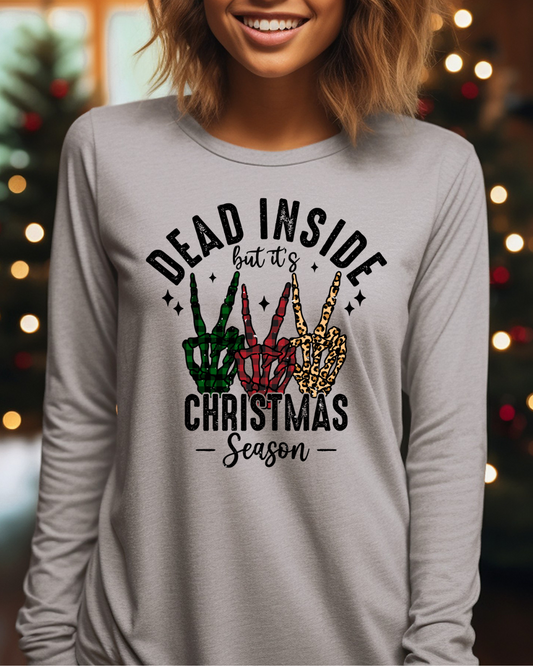 Dead Inside Christmas Adult Long Sleeve Tee