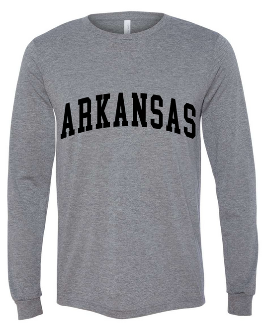 Collegiate Arkansas Adult Long Sleeve Tee