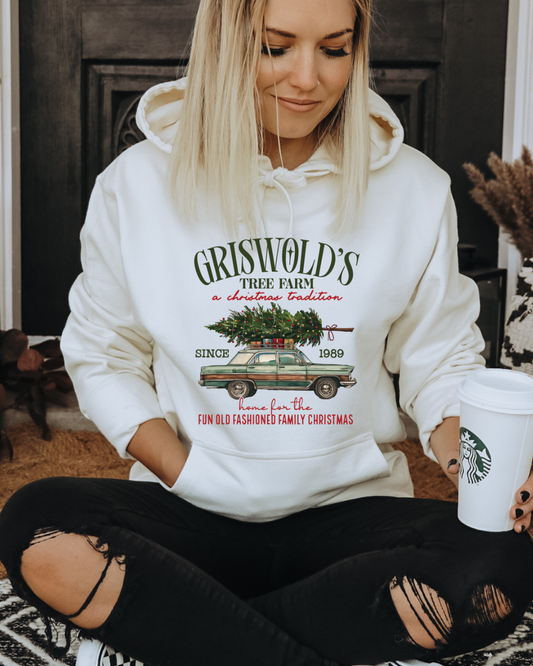 Griswold's Tree Farm Christmas Adult Graphic Hoodie