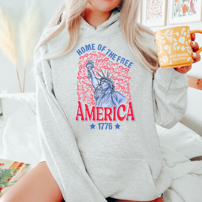 Home Of The Free Adult Graphic Hoodie