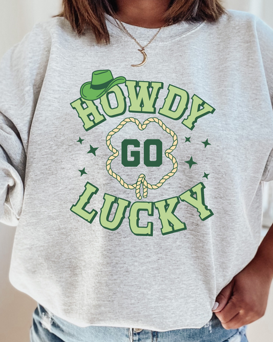 Howdy Go Lucky Adult Crewneck Pullover