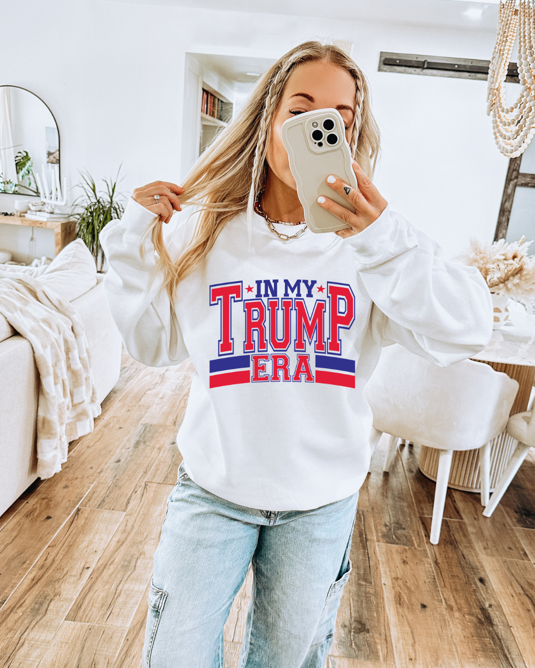 In My Trump Era Adult Graphic Crewneck Pullover