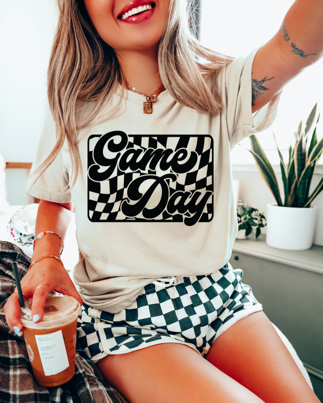 Checkered Game Day Adult Tee