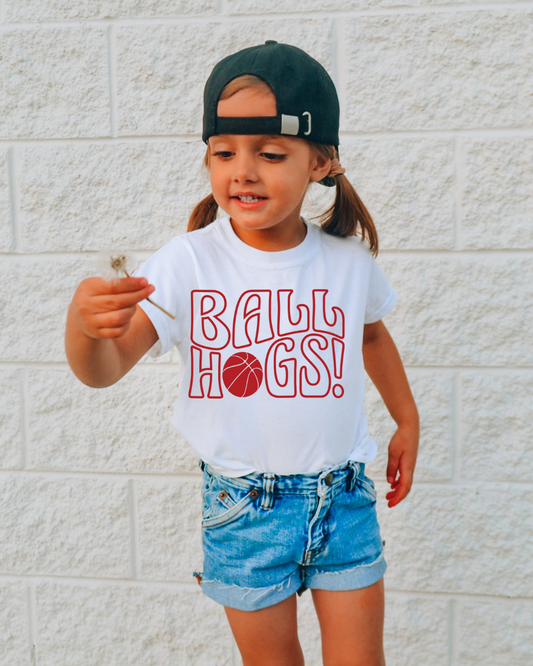 Ball Hogs Arkansas Basketball Youth Tee (Red)