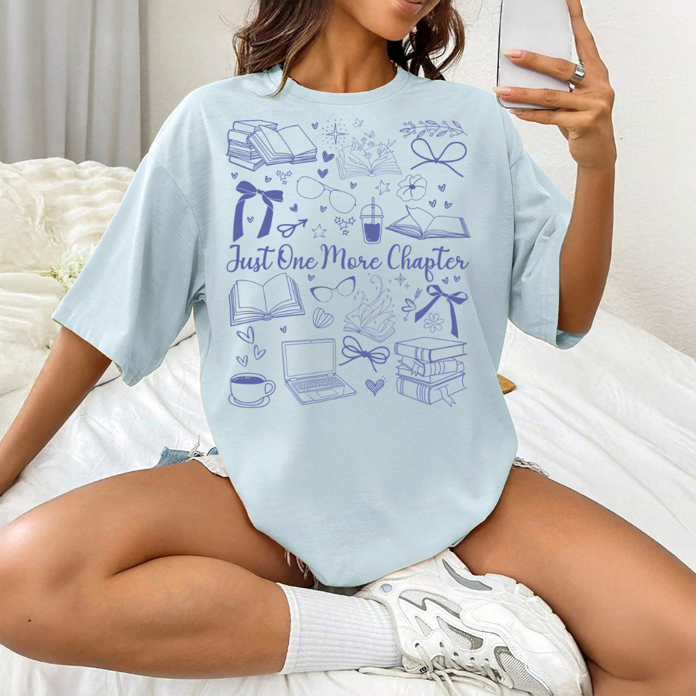 Just One More Chapter Doodles Booktok Adult Graphic Tee