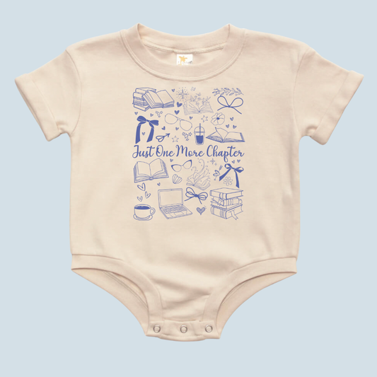 Just One More Chapter Doodles Booktok Baby Bubble Romper
