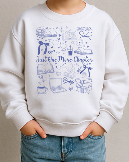 Just One More Chapter Doodles Booktok Toddler Graphic Sweatshirt