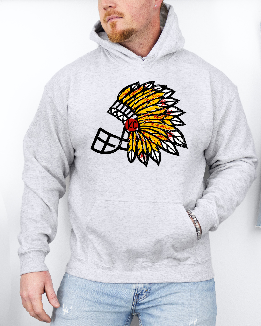 Kansas City Chiefs Headdress Helmet Adult Graphic Hoodie
