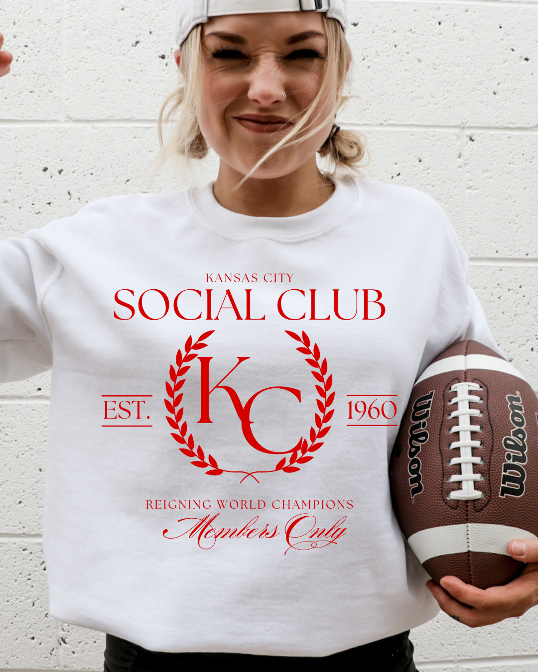 Kansas City Social Club Chiefs Adult Graphic Crewneck Pullover