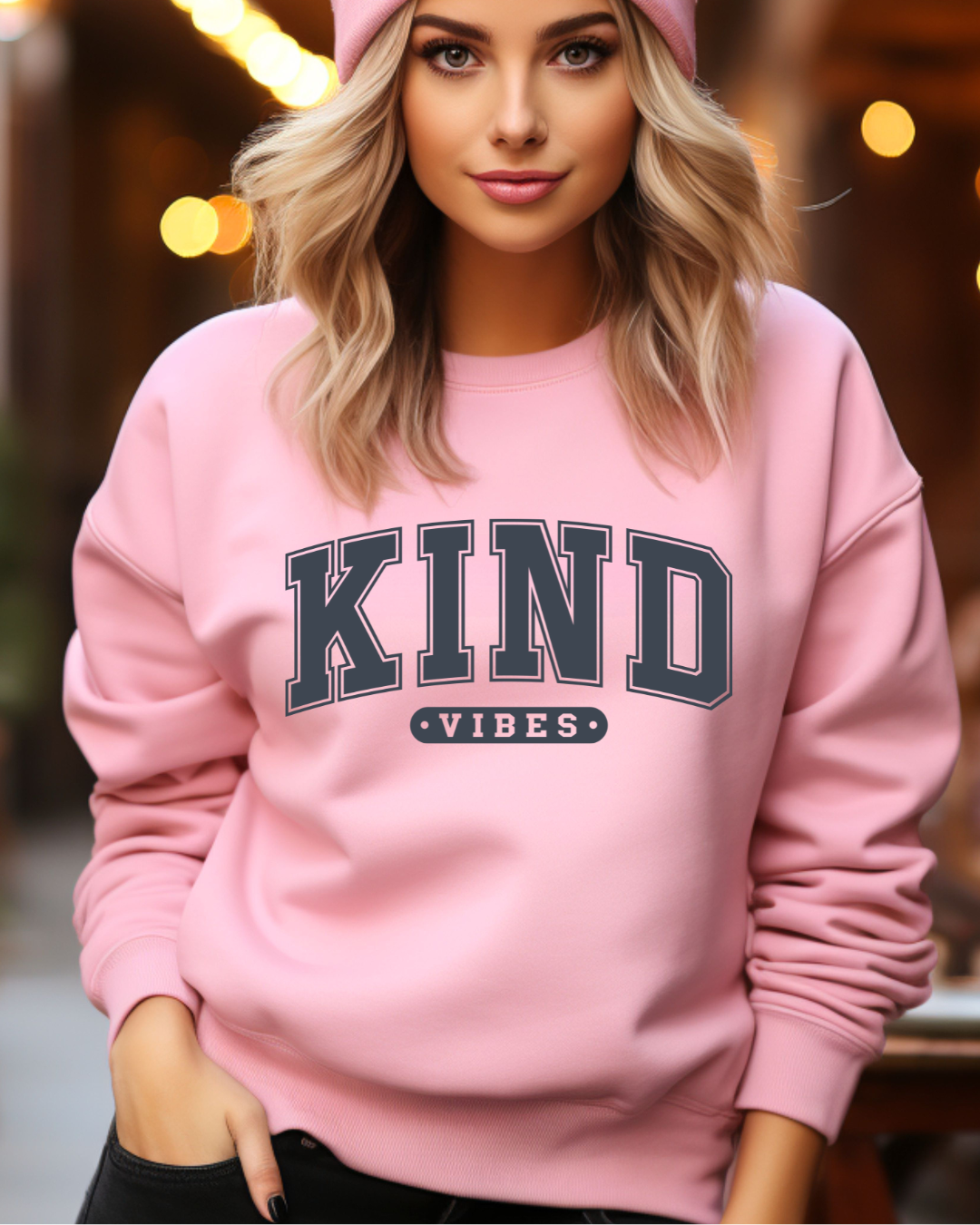Kind Vibes Adult Crewneck Pullover