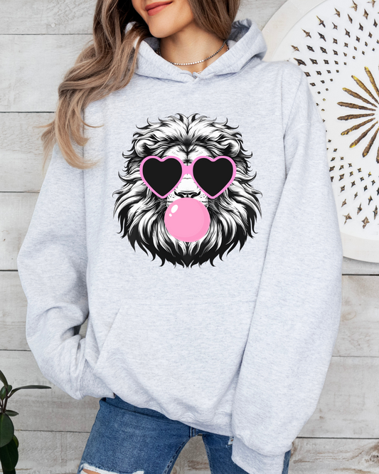 Lion Bubbles Adult Graphic Hoodie