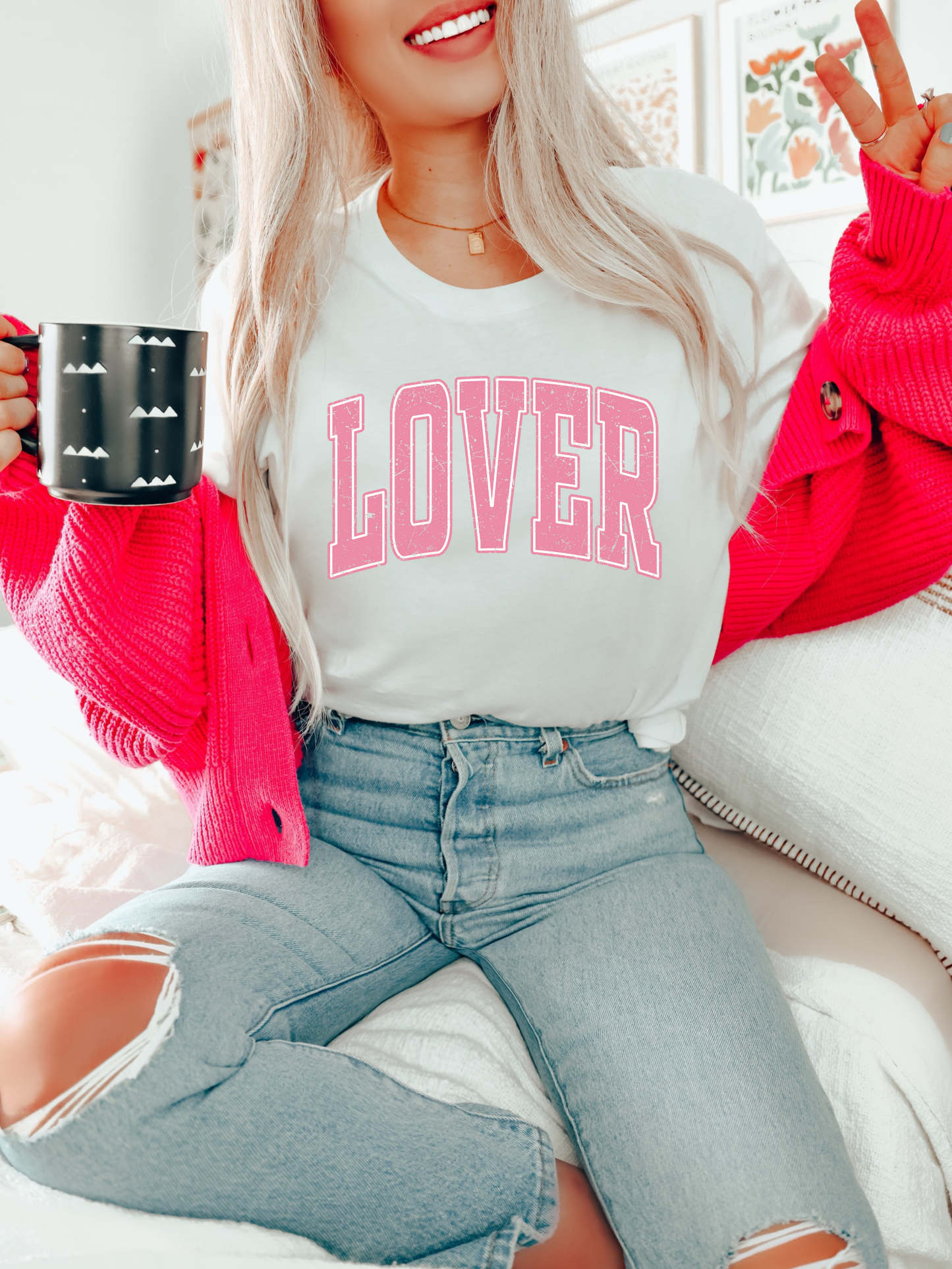 Lover Valentines (PINK) Adult Graphic T-Shirt