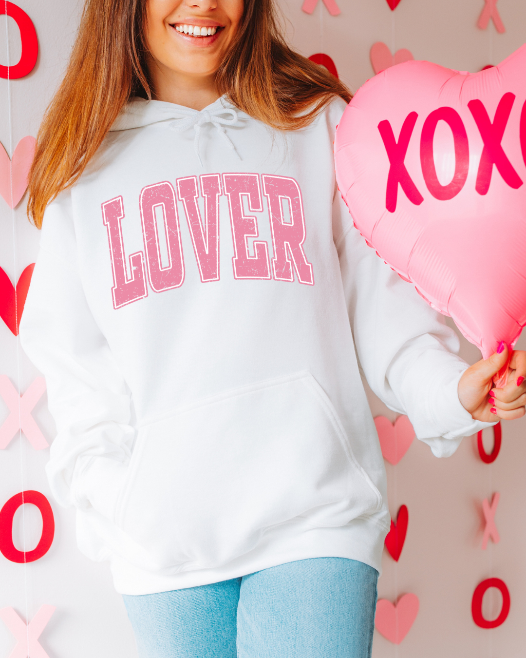 Lover Valentines (PINK) Adult Graphic Hoodie