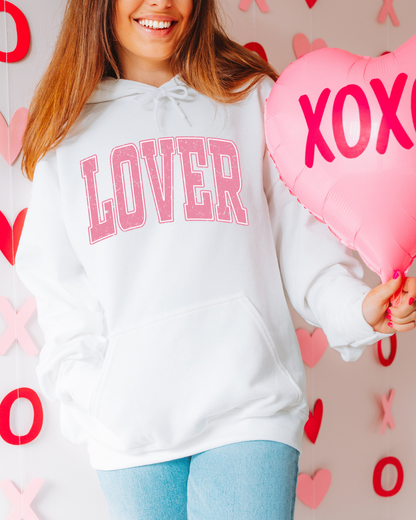 Lover Valentines (PINK) Adult Graphic Hoodie