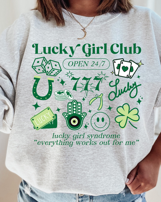 Lucky Girl Club Adult Crewneck Pullover