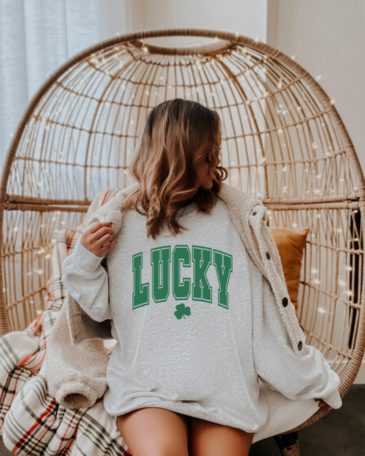 Lucky Varsity Adult Crewneck Pullover