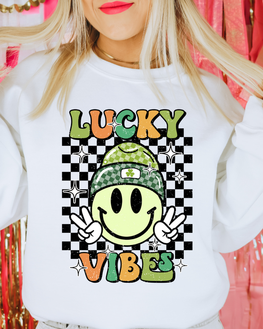Lucky Vibes Adult Crewneck Pullover