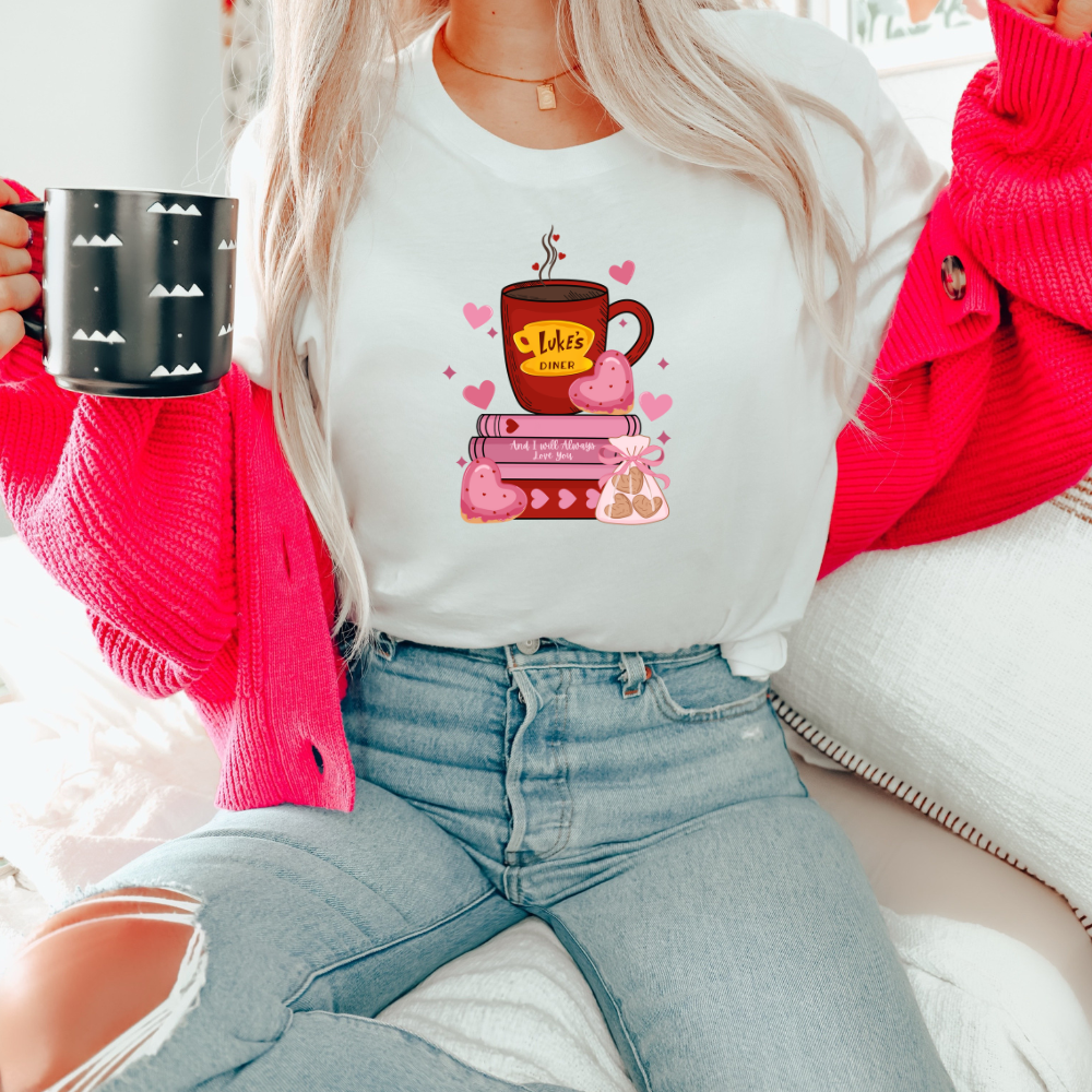 Lukes Valentines Gilmore Girls Adult Graphic T-Shirt
