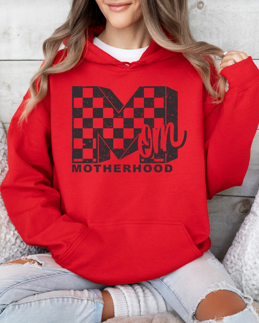 MTV Motherhood Checkered Adult Graphic Hoodie