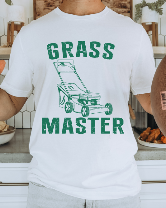 Grass Master Dad Adult Graphic Tee