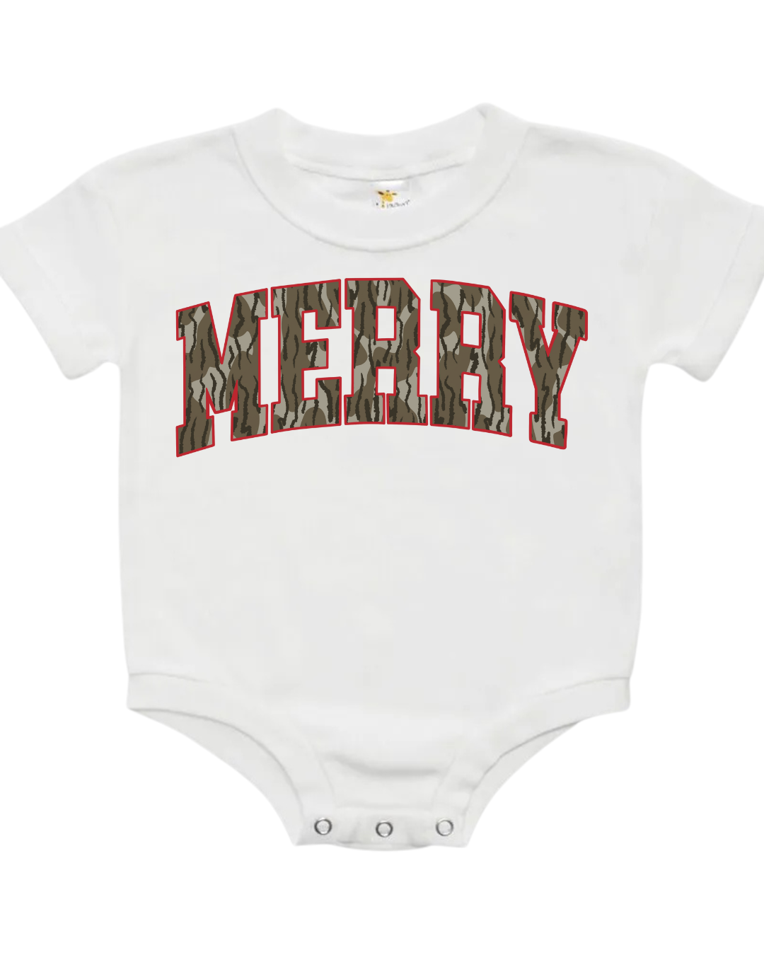 Merry & Camo Christmas Baby Bubble Romper