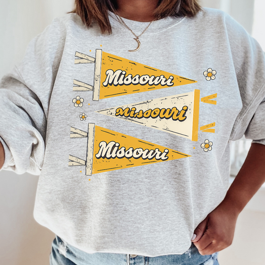 Missouri Pennants Adult Graphic Crewneck Pullover