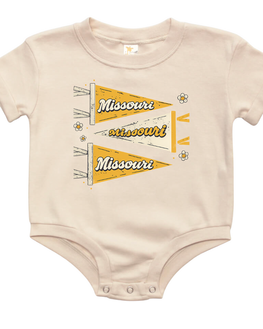 Missouri Pennants Baby Bubble Romper