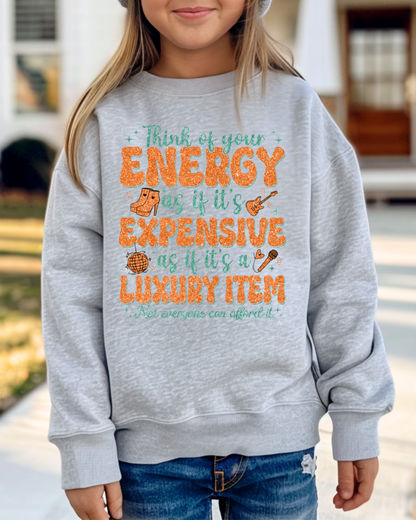My Energy Is Expensive Taylor Swift Youth Graphic Sweatshirt