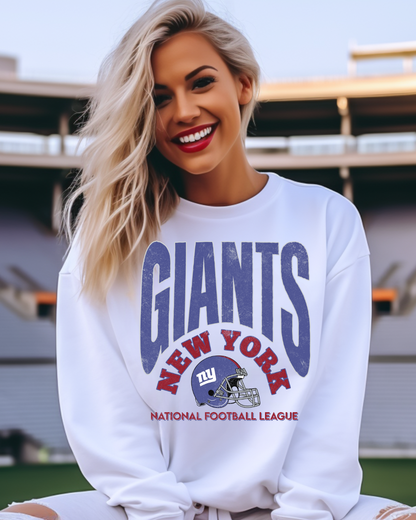 New York Giants Football NFL Adult Graphic Crewneck Pullover