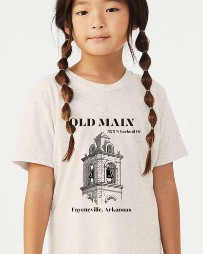 Black Old Main Arkansas Youth Tee