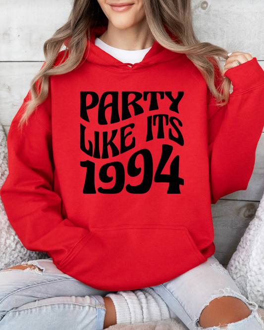 Party Like It's 1994 Arkansas Basketball Adult Hoodie (BLACK)
